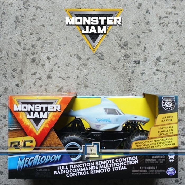 Monster Jam Megalodon Remote Control Monster Truck 1 24 Scale