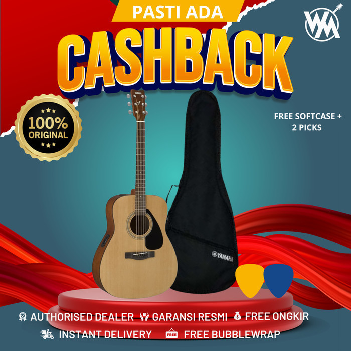 Yamaha Gitar Akustik Elektrik Fx 310 Fx310 Fx-310 -Nt+ Softcase&2Pic