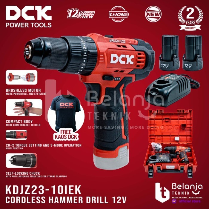 Dck Mesin Bor Tembok Baterai Cordless Kdjz 23 - 10I Bor Kdjz23-10I