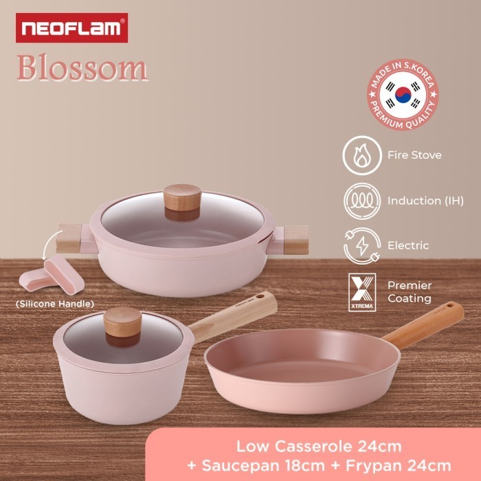 Neoflam Blossom Set / Panci Keramik Induksi