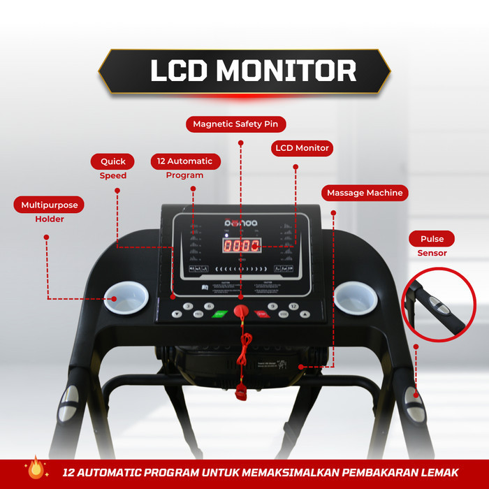 Motorized Treadmill Listrik Redpanda 585 Super Murah Kokoh Kuat Termurah Terlaris Promo