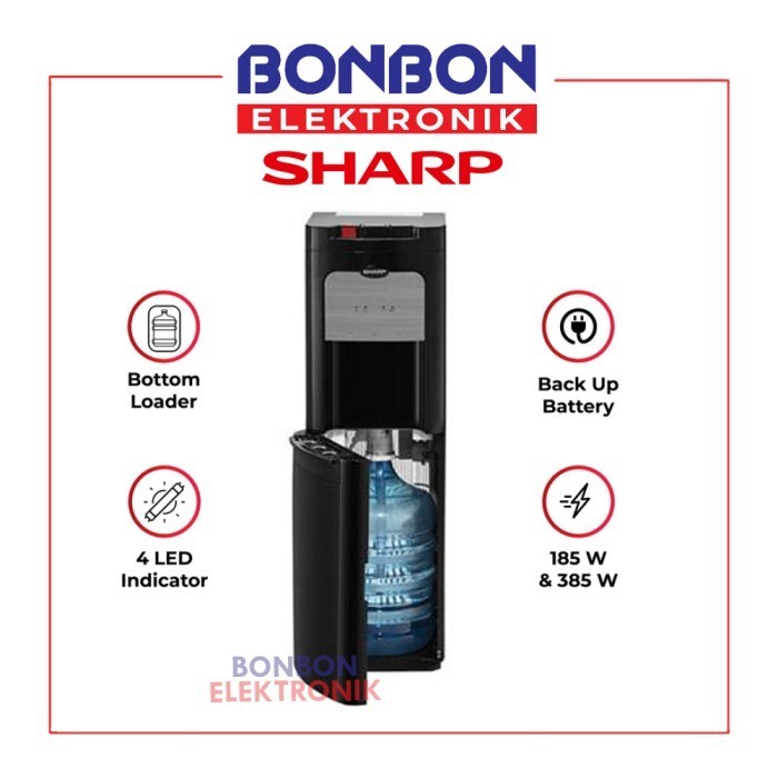 Sharp Dispenser Galon Bawah Swd-80Ehl-Bk / Swd80Ehlbk / Swd80Ehl