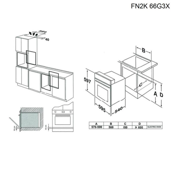 Tecnogas Oven Tanam Fn2K66G3X