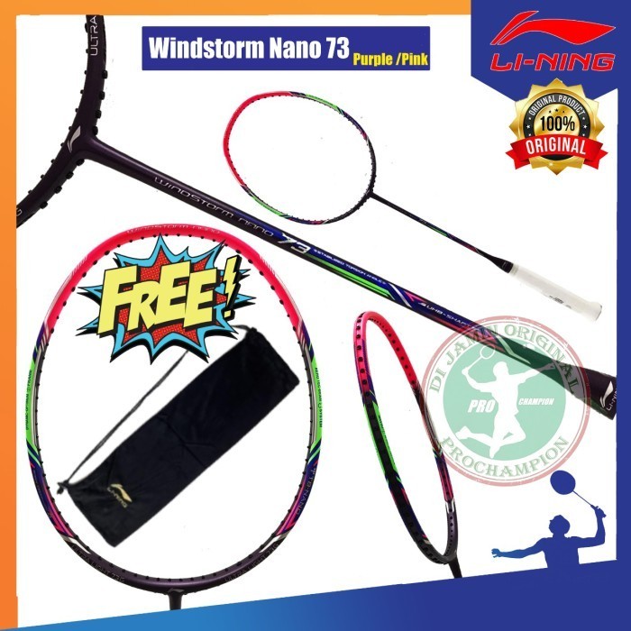 Lining Windstorm Nano 73 Raket Badminton Original