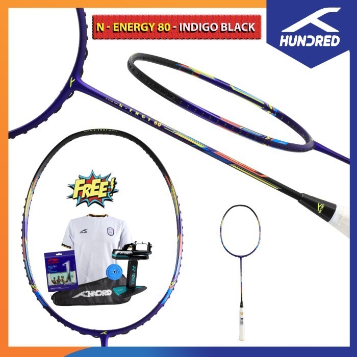 Hundred Raket N-Ergy 80 Raket Badminton Original