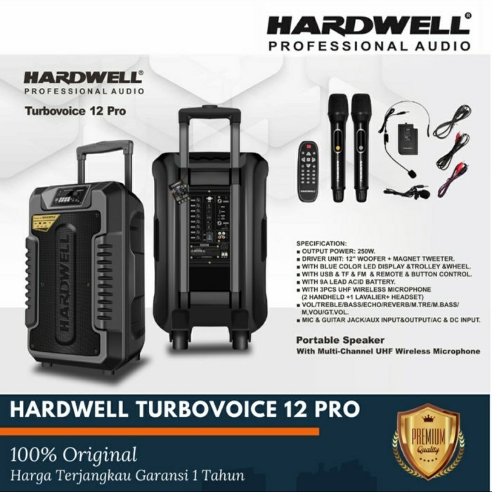 Speaker Portable Hardwell Turbovoice 12 Pro