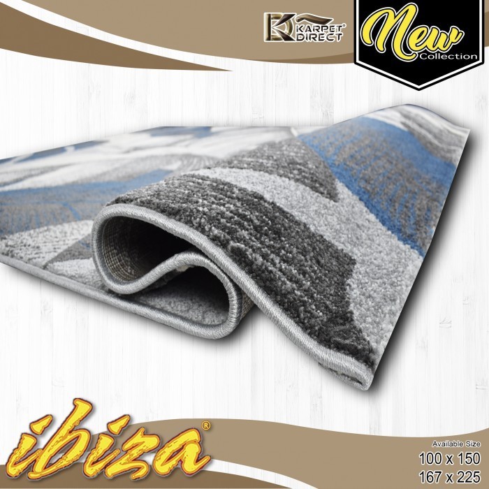 [Karpet Direct] Ibiza Karpet (Biru) 167X225 Cm - Kode 45-9463