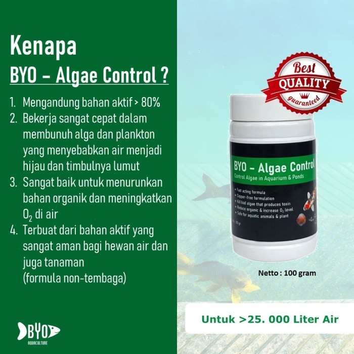 ANTI ALGA, ANTI ALGAE, ALGAE REMOVER, ANTI LUMUT / BYO-ALGAE CONTROL