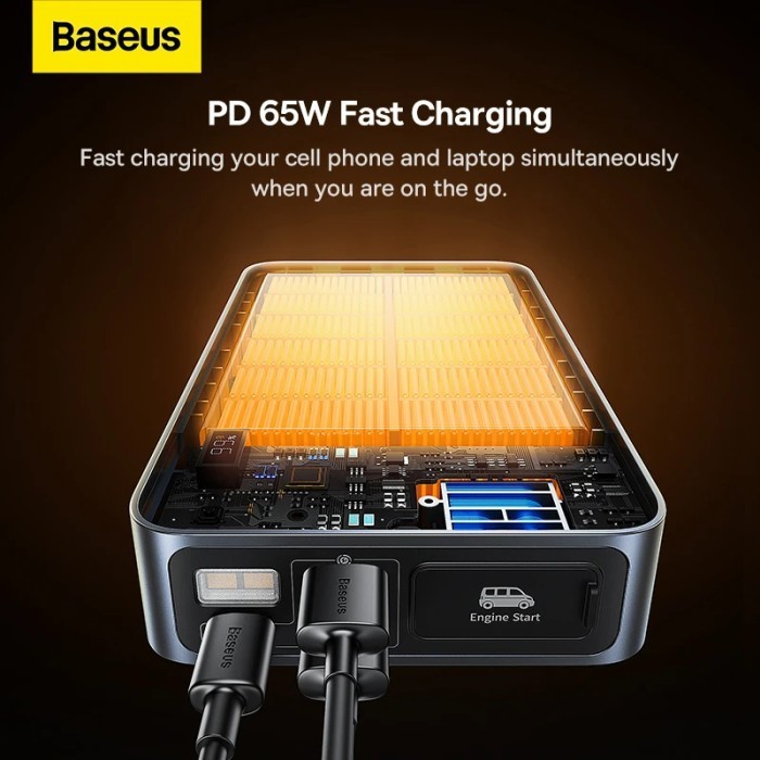 Baseus Car Jumper Starter Super Energy Powerbank 16000Mah 1600A Aki Termurah Terlaris Promo