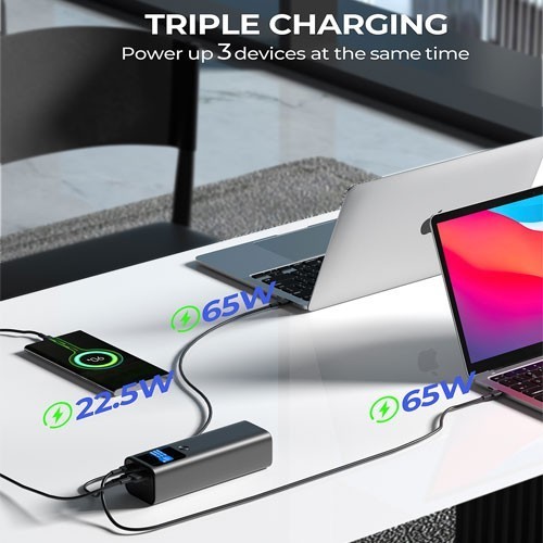 Aukey Powerbank 26800Mah Pb-Y45-Gy Usb C 140W Super Vooc Pd 3.1 Pps