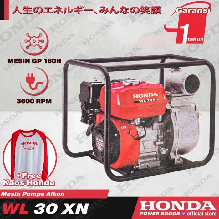 Honda Mesin Pompa Air Irigasi Alkon Wl 30 Xn 3 Inch Water Pump Wl30Xn