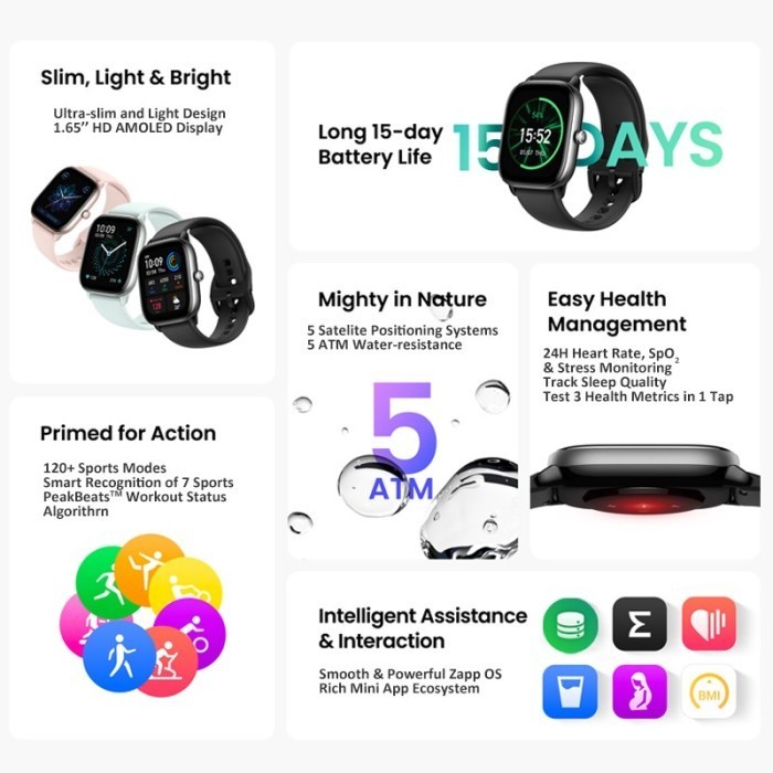 Amazfit Gts 4 Mini Women Smartwatch Termurah Terlaris Promo
