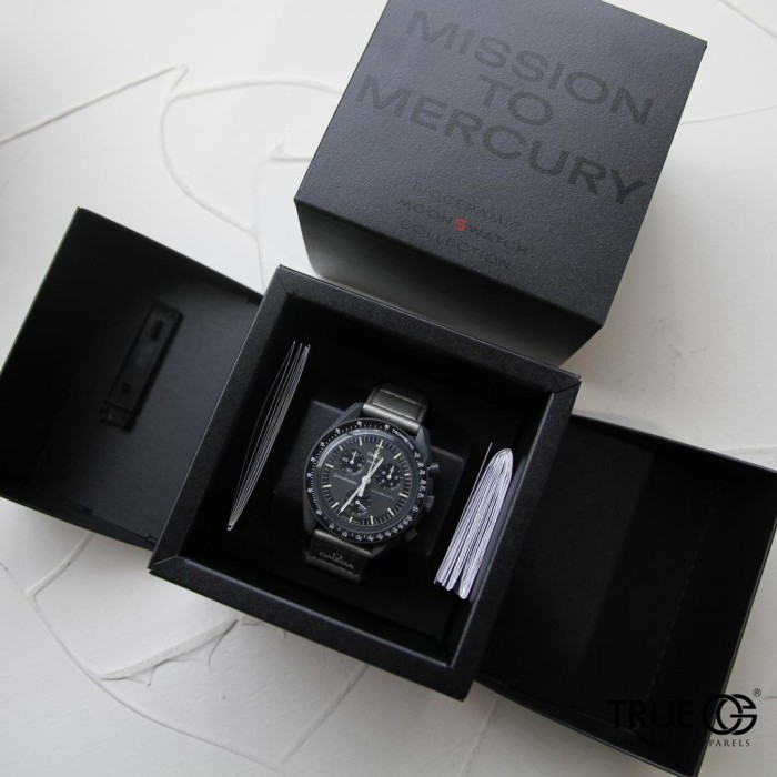 Omega Swatch Bioceramic Moonswatch Jam Tangan Authentic