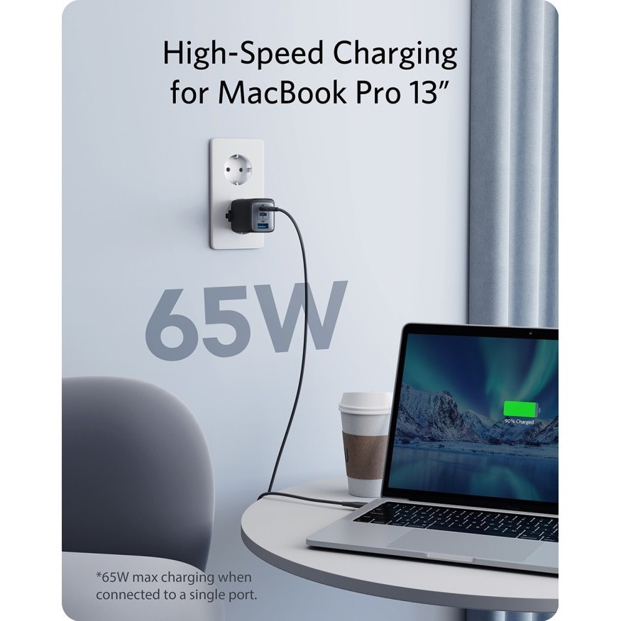 Wall Charger Anker Ganprime Nano Ii 65 Watt - A2667