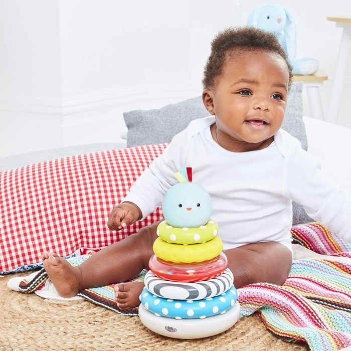 Elc Little Senses Glowing Stacking Rings - Mainan Aktvitas Ring Donut