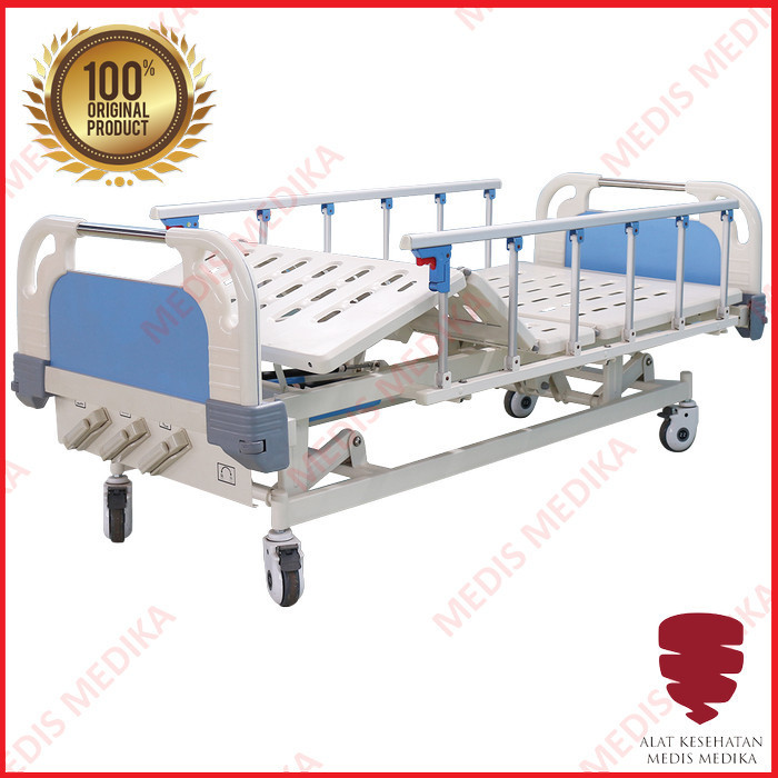 Bed Manual 3 Crank Hospital Tempat Tidur Ranjang Pasien Rumah Sakit
