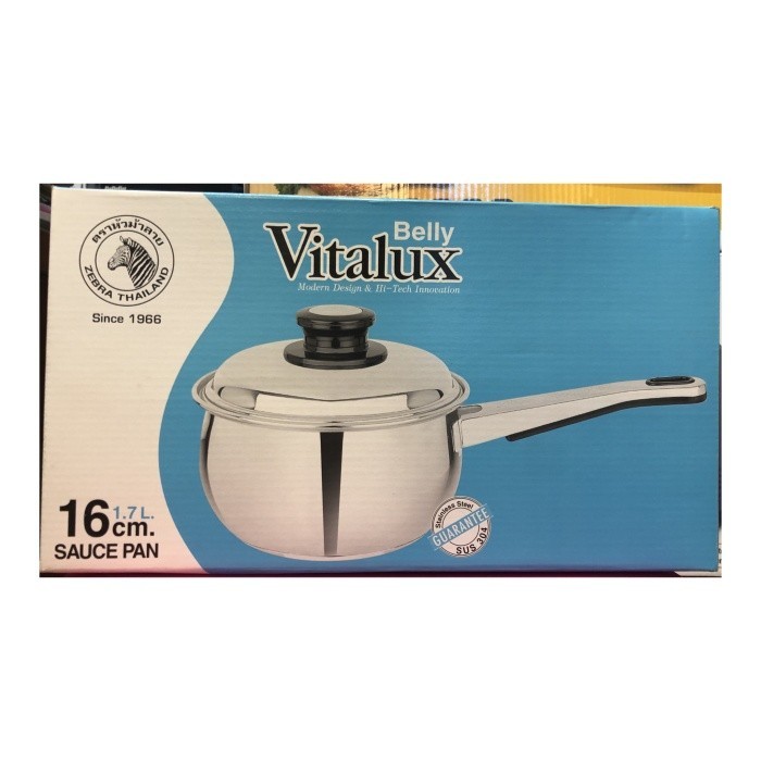 Zebra Vitalux Belly Sauce Pot 16 Cm / Panci Induksi Stainless 168616