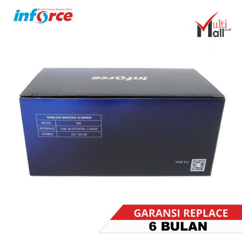 Inforce Wireless Bluetooth Usb Barcode Scanner T88 E-Faktur 1D/2D