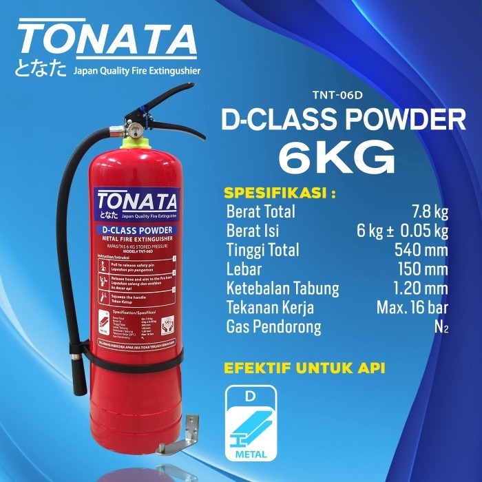 Apar D-Class Powder 6 Kg Tonata / Apar 6Kg Logam Baterai