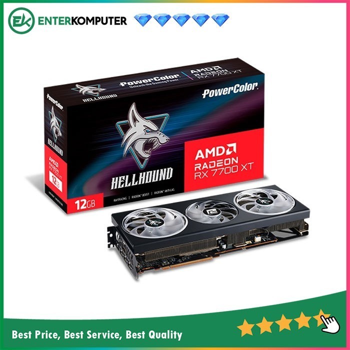 Powercolor Radeon Rx 7700 Xt 12Gb Gddr6 Hellhound