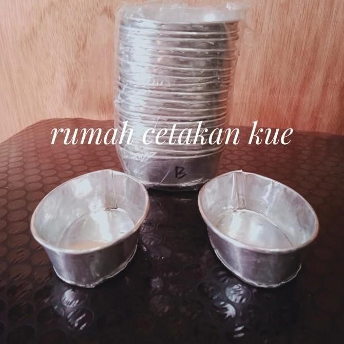 Terbaru 20 Pcs Loyang Kue Cetakan Bika Ambon/Bak Oval Mini/Loyang Oval Fionitastuff