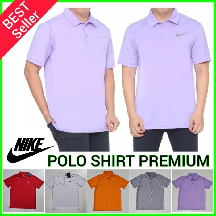 Kaos Dry Fit Pria Baju Olahraga Kerah Polo Shirt Running Training