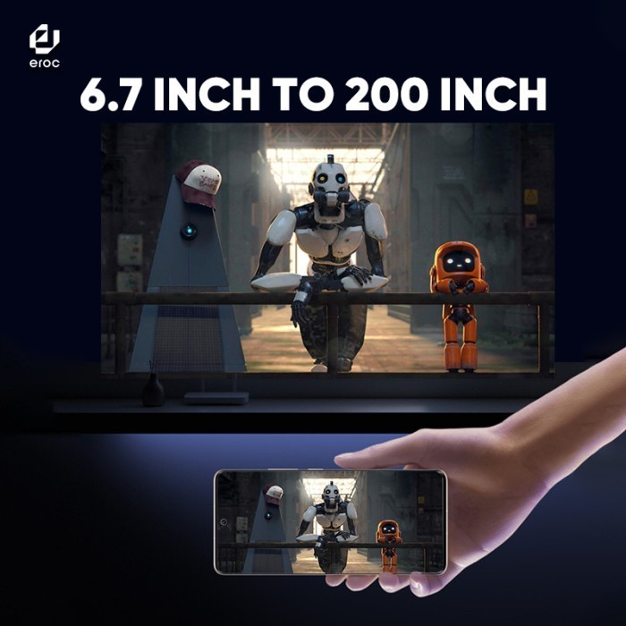 Eroc Android Smart Home Proyektor - Dolby - Fhd - 415 Ansi - Model Max