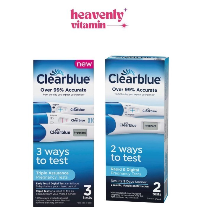 CLEARBLUE 3 WAYS TO TEST TRIPLE ASSURANCE PREGNANCY TEST KIT - 3 TEST