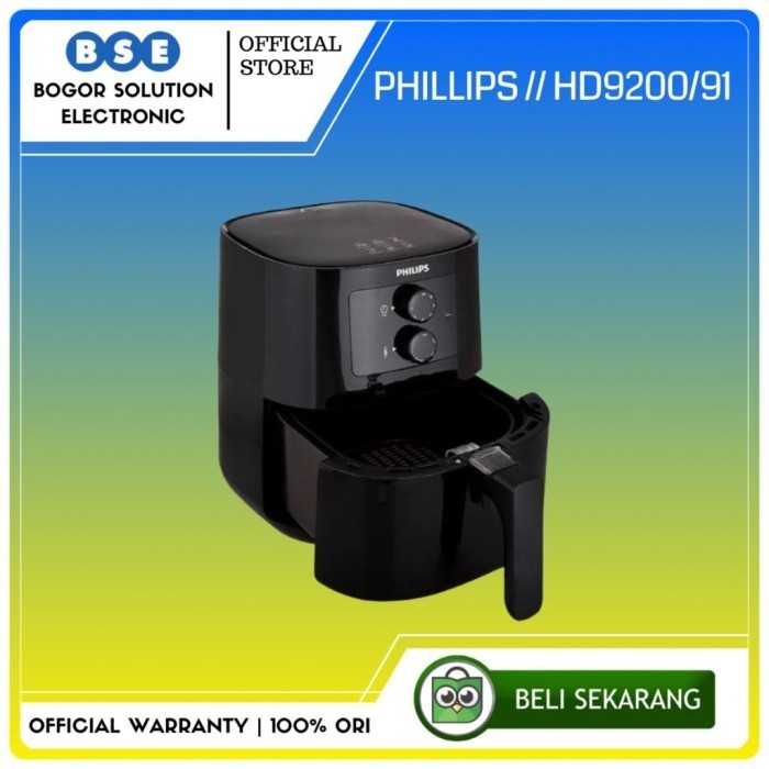 Airfryer Phillips Hd9200/91 800 Watt Phillips Air Fryer Hd9200 [Ori]