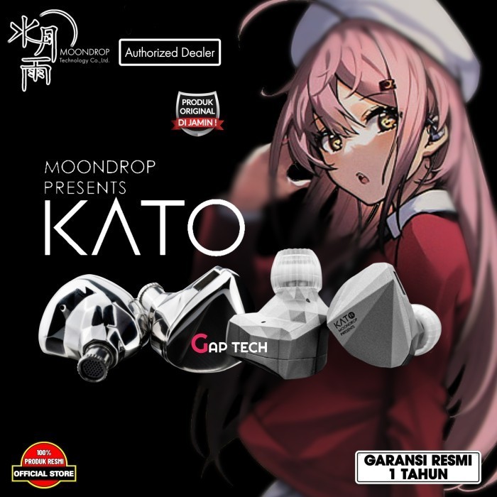 Moondrop Kato Composite Diaphragm Advanced Dynamic In-Ear Monitor Iem Termurah Terlaris Promo