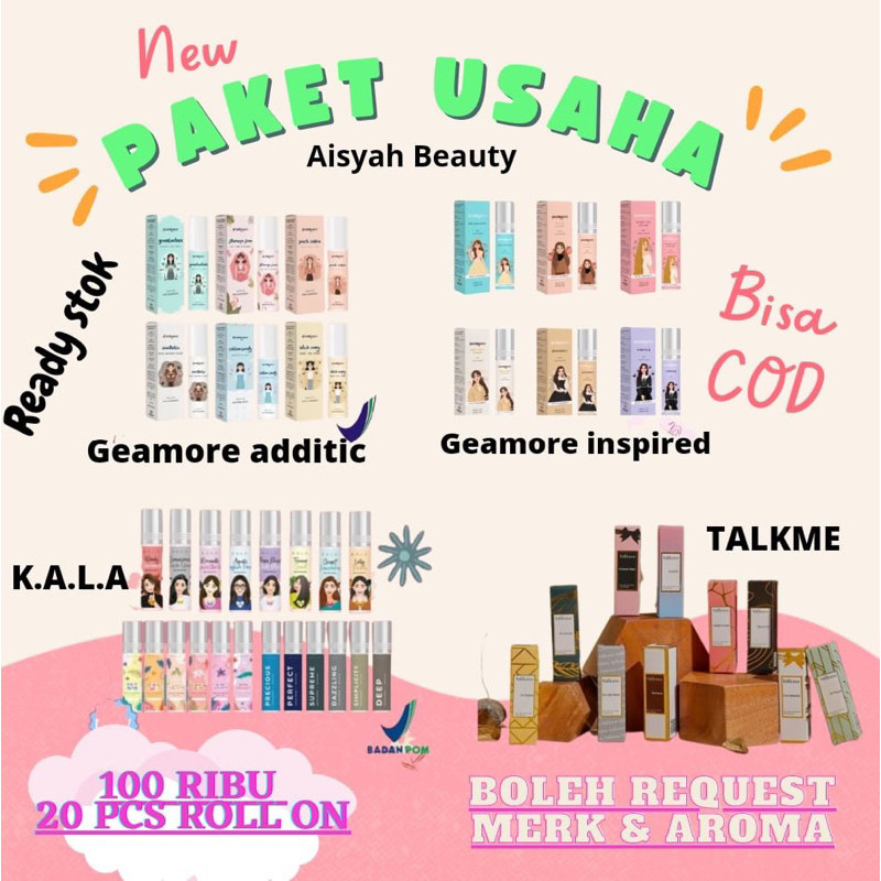 [BEST DEAL] PAKET USAHA PARFUM BEST SELLER GEAMORE /TALKME/ CELIA /KIYOWO /ARVVEN /KALA / LAVALOVA
