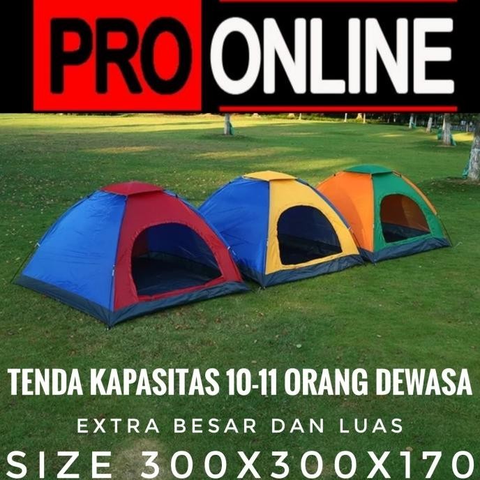 Tenda camping orang 10-11 dewasa - tenda kapasitas 8-9 untuk kemping