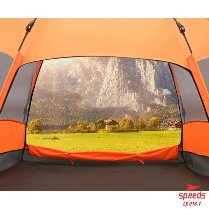 Tenda camping outdoor WATERPROOF TAHAN AIR KAPASITAS 4 ORANG LX 07