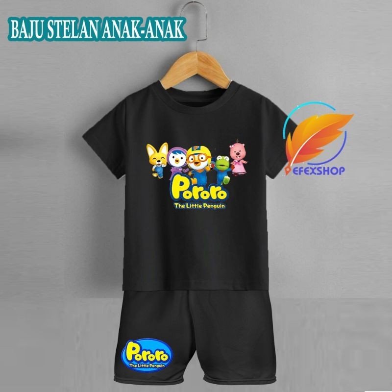 BAJU ANAK PORORO KAOS STELAN ANAK PORORO