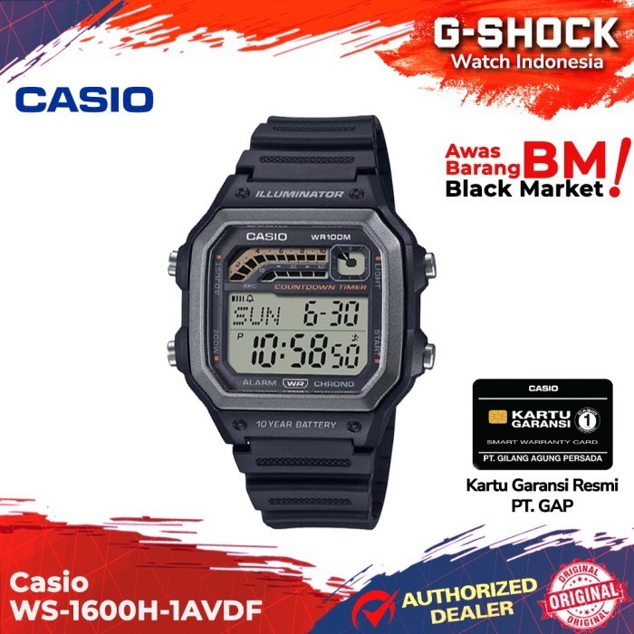 Casio General Ws-1600H-1Avdf Ws-1600H Ws-1600 Ws1600H Ws 1600H Termurah Terlaris Promo