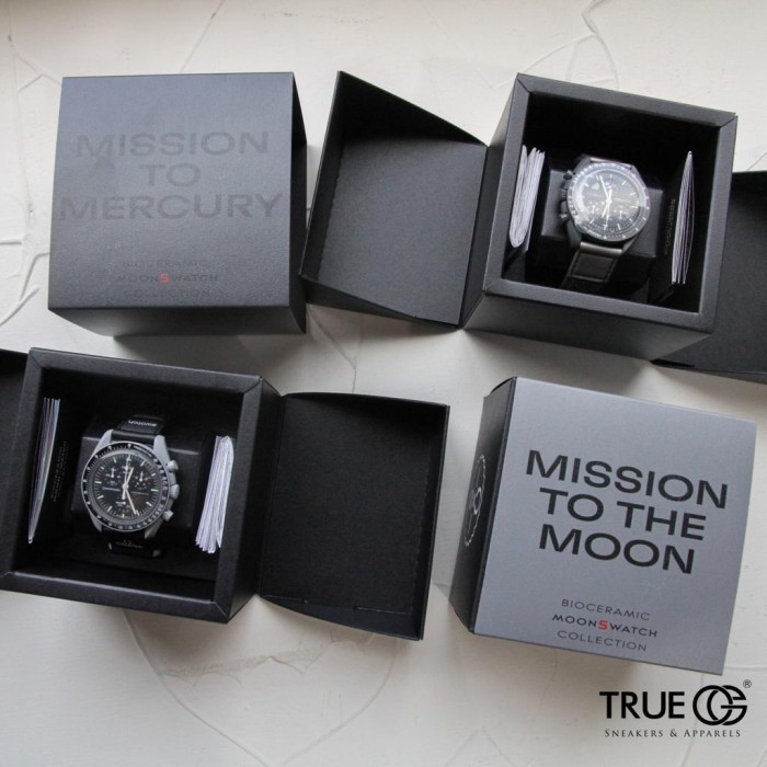 Omega Swatch Bioceramic Moonswatch Jam Tangan Authentic