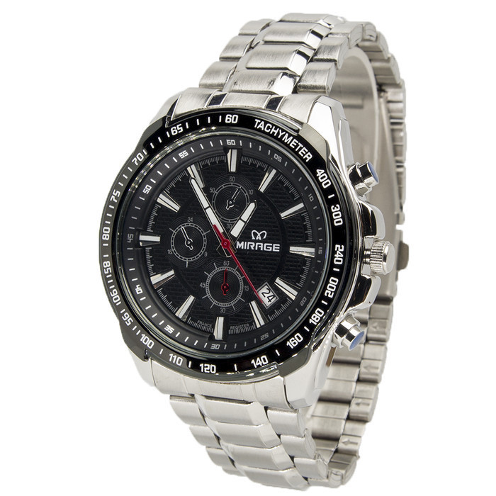 Jam Tangan Pria Mirage Original Anti Air Garansi Resmi 8305M Ph Silver