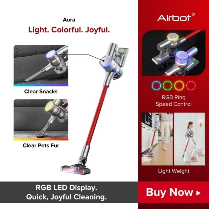 New Airbot Supersonics Aura Cordless Vacuum Cleaner Tanpa Kabel