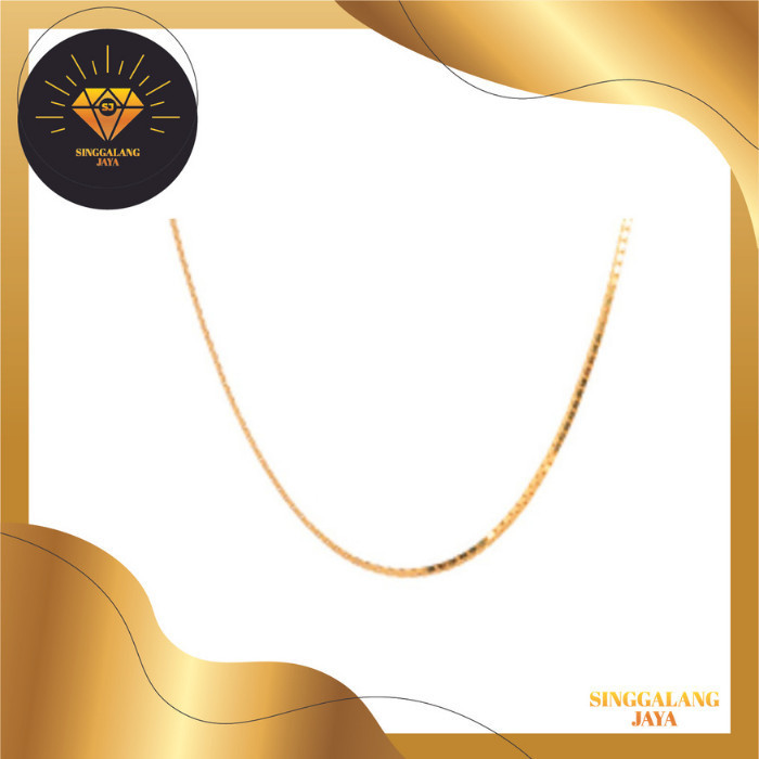 Kalung Emas 700 - Kalung Italy Santa Emas Asli - Untuk Pria Dan Wanita