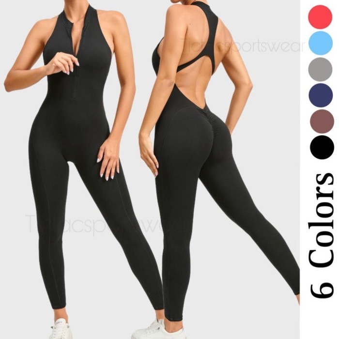 Ayesha Jumpsuit Olahraga / Setelan One Set Olahraga Wanita Gym Fitness