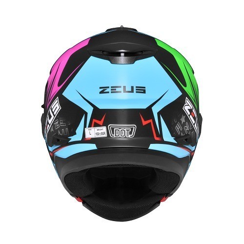 Zeus 613C Mblk Aj11 Blue Doff Modular Crossover Double Visor