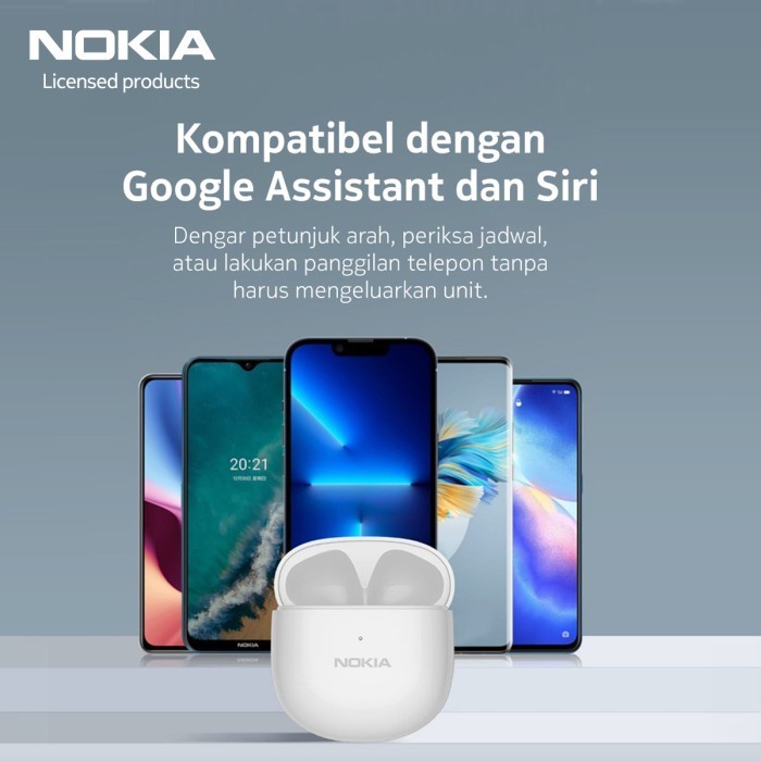 Nokia E3110 True Wireless Earbuds Bluetooth Earphone Tws Hd - White Termurah Terlaris Promo