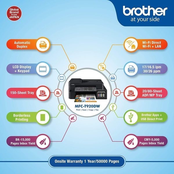 Printer Brother Dcp-T920Dw 4 In 1 + Adf