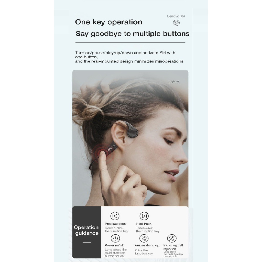 Lenovo Thinkplus X4 - Bone Conduction Bluetooth 5.0 Earphone