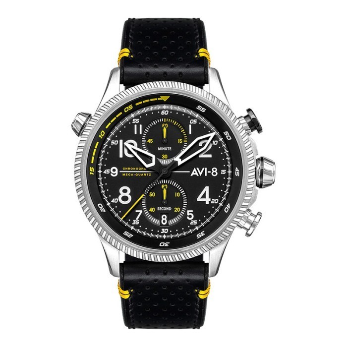 Jam Tangan Pria Avi-8 Hawker Hunter Av-4080-01 Chronograph Men Black