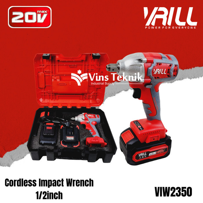 Cordless Impact Wrench Vrill Viw2350 Mesin Pembuka Baut Viw 2350