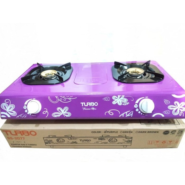 Turbo Kompor Gas 2 Tungku Gs-2077 - Ungu Termurah Terlaris Promo