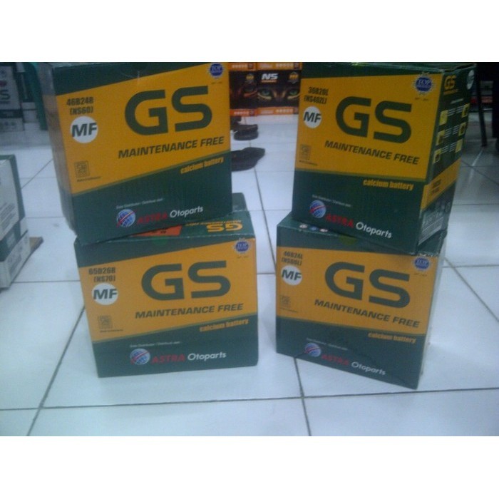 Aki Mobil Gs Astra Type Gs Mf Ns60 45Ah 12 V Gsmf Ns60 " 15001 "