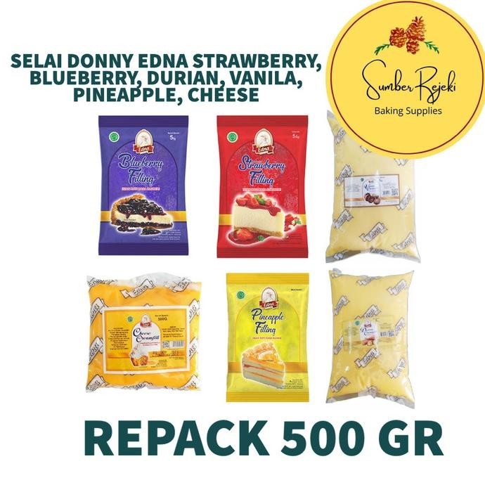 

/////] Selai Edna Creamfill Durian, Vanila, Cheese, Pineapple 500 GR