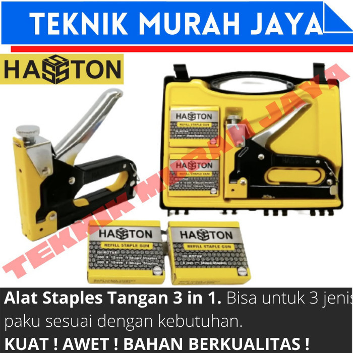 

Alat Staples Tangan Set Box 3 in 1 Hasston Prohex 4090-004 Gun Tacker